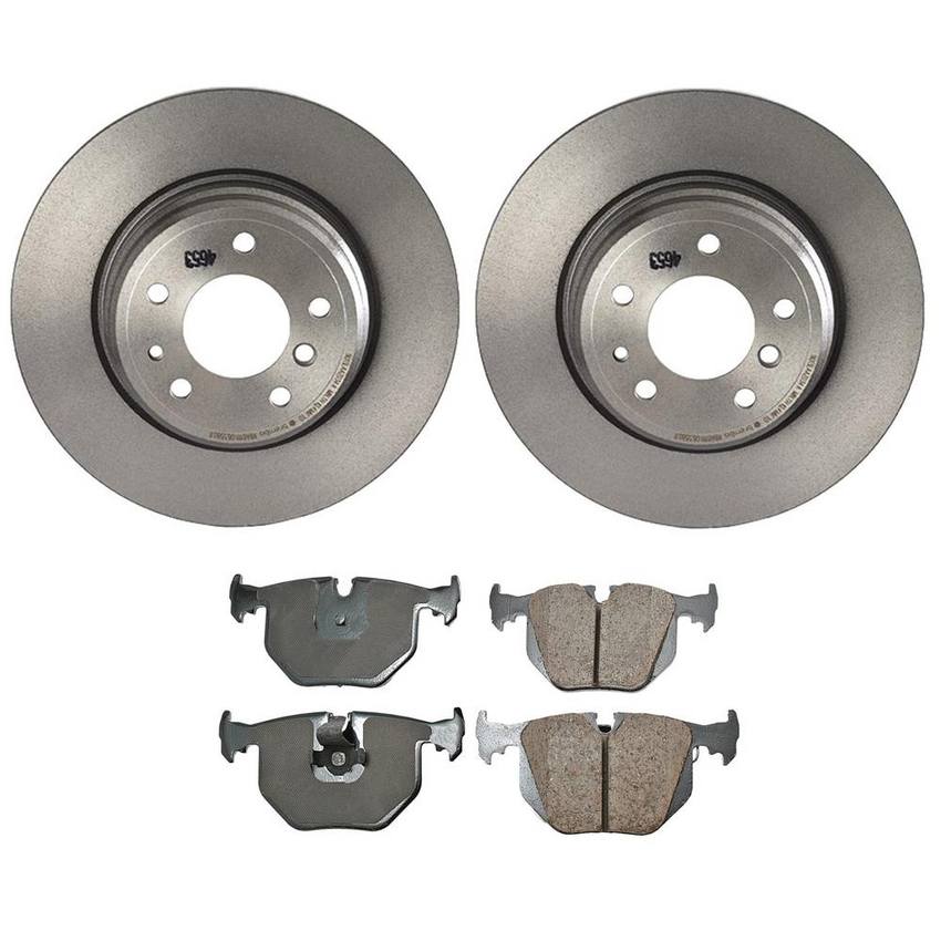 BMW Disc Brake Pad and Rotor Kit - Rear (324mm) (Ceramic) (EURO) 34216761250 - Akebono Euro Ultra-Premium 4118871KIT